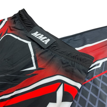Рашгард 2 в 1 для MMA RDX MMA World 8506, футболка/шорты, красный