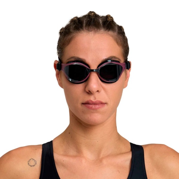 Очки для плавания Arena Air-Bold Swipe 004714-104, черные линзы, черный/фиолетовый