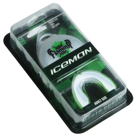 Капа для бокса Flamma Ice SR, белый/зеленый