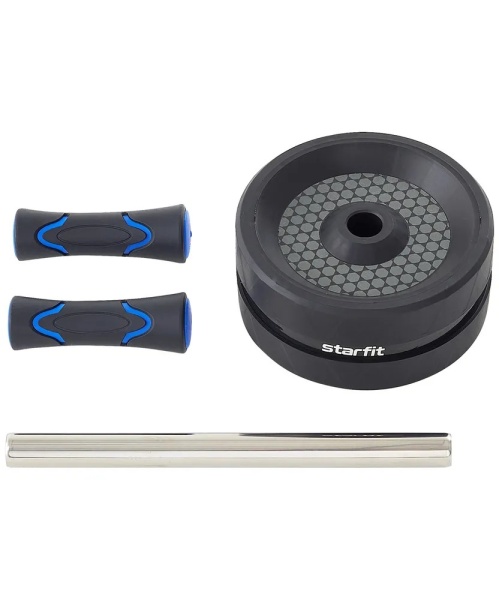 Ролик для пресса StarFit RL-106, диам. 16.5 см, широкий, черный/синий