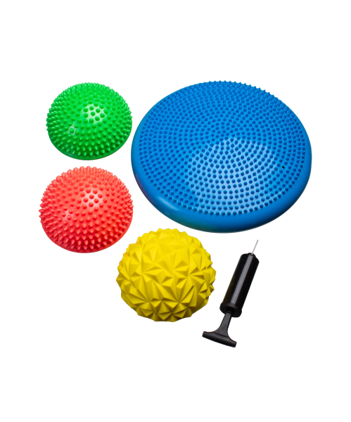 Диски балансировочные StarFit BP-106 (ЦБ-00002534), с насосом, комплект, черный