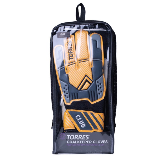 Перчатки вратарские Torres Club FG05215, черный/оранжевый