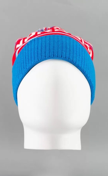 Шапка Nordski Stripe Blue Rus NSV470702, акрил, красный/голубой