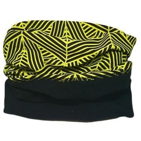 Баф-бандана Fischer GR8072-300, с флисом, черный/желтый