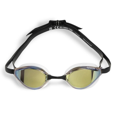 Очки для плавания Arena Python Mirror 1E763-119, золотистые линзы, белый/черный
