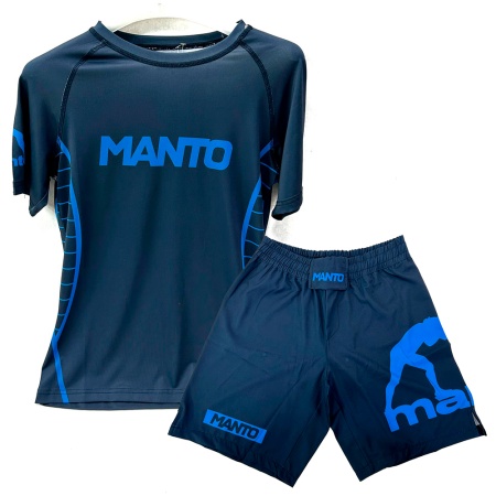 Рашгард 2 в 1 для MMA Manto 12044, футболка/шорты, темно-синий, разм. XL