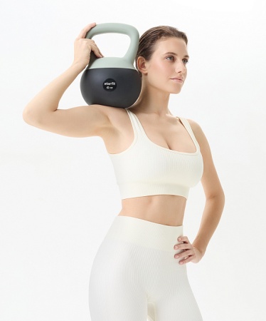 Гиря мягкая StarFit DB-601, 6 кг, ПВХ, серый/болотный