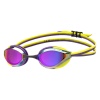 Очки для плавания Arena Python Mirror 1E763-122, фиолетовые линзы, желтый/фиолетовый