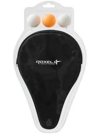 Набор для настольного тенниса Roxel Hobby Progress (ЦБ-00004521), 1 ракетка, 3 шарика, чехол