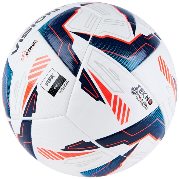 Мяч футбольный Vision Sonic FV324065, разм. 5, 24 пан., FIFA Basic, PU, термосш., белый/синий Мяч футбольный Vision Sonic FV324065, разм. 5, 24 пан., FIFA Basic, PU, термосш., белый/синий