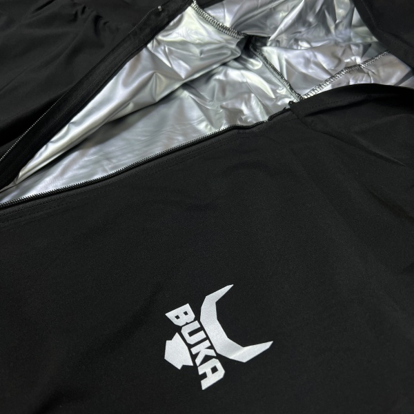 Костюм-сауна (весогонка) Buka 1860, серебристое лого, черный