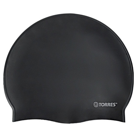 Шапочка для плавания Torres Flat SW-12201BK, силикон, черный