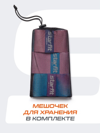 Набор фитнес резинок StarFit ES-204  лаванда с принтом, 3 шт., 38,5 х 7,8 см, розовый/синий