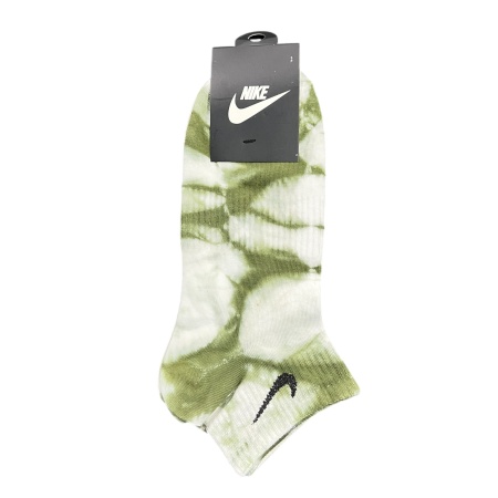 Носки Nike CHAUSSETTESDESPORT, низкая посадка, зеленый/белый, разм. 41-47