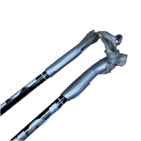 Палки для скандинавской ходьбы Berger, 2х-секционные, 77 - 135 см, черный/серый