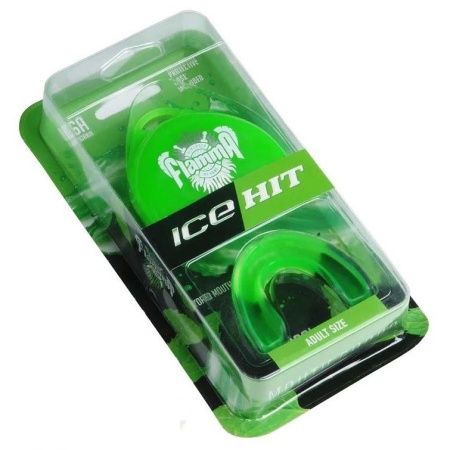 Капа для бокса Flamma Ice SR, черный/зеленый