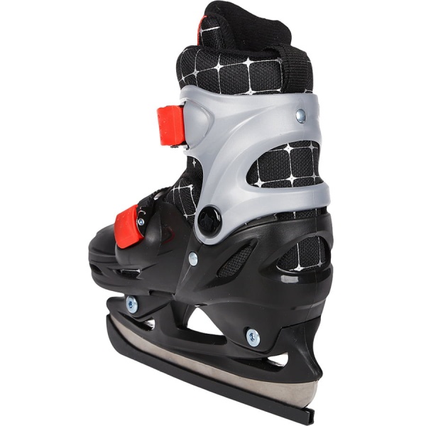 Коньки хоккейные регулируемые Tisa Detroit H04617, черный/красный