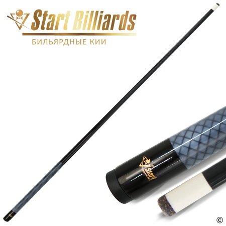 Кий бильярдный Start Billiards Карбон BXG16013, односоставный, 160 см, черный