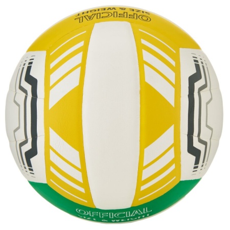 Мяч волейбольный Torres VB 650, V32425, р.5, синт.кожа полиуретан, клееный, бут.кам, бел/зелен/желт