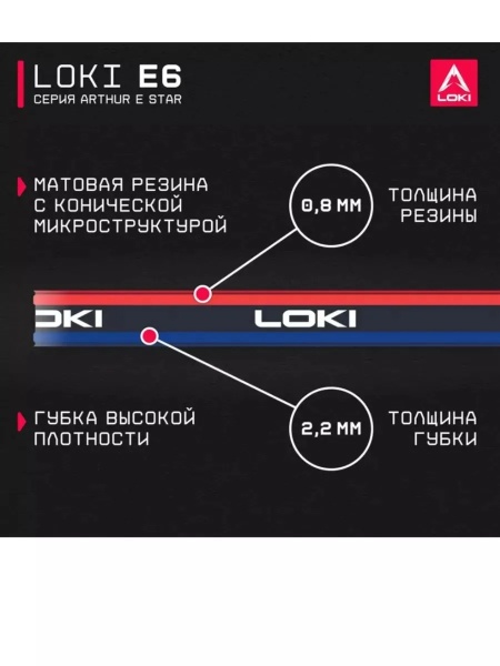 Ракетка для настольного тенниса Loki CM77 E6 Wang Hao 6*