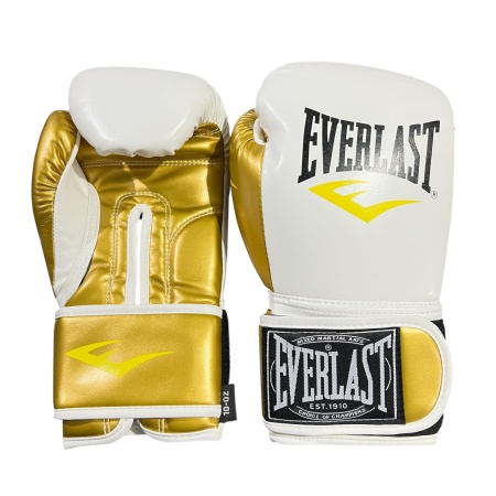 Перчатки для бокса Everlast арт.10237, белый/золотистый