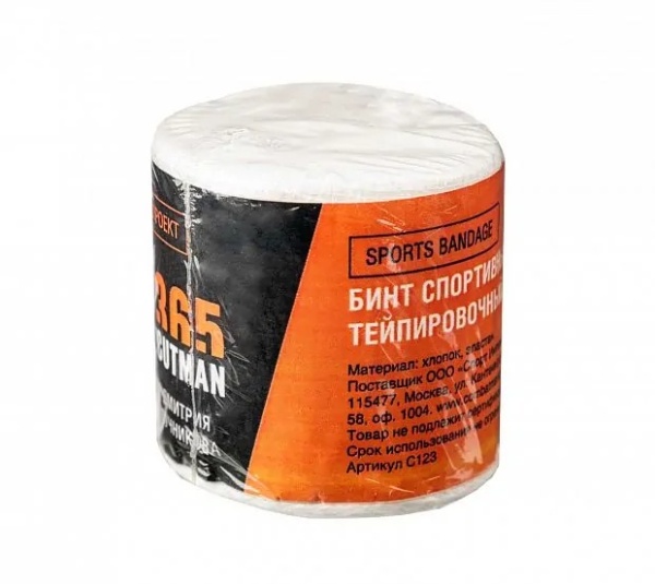 Тейп Clinch C123, разм. 16 м х 5 см, хлопок, белый