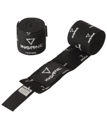 Бинты для бокса Insane Print IN23-HW400,  3,5 м, хлопок/нейлон, черный
