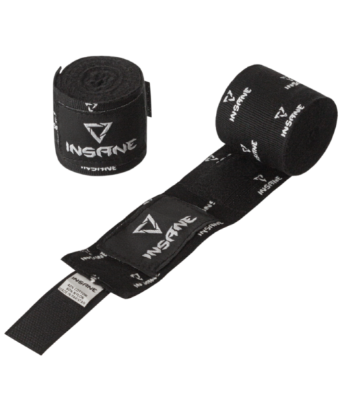Бинты для бокса Insane Print IN23-HW400,  3,5 м, хлопок/нейлон, черный