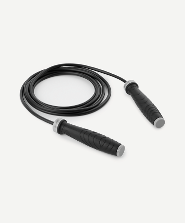 Скакалка StarFit RP-601, ПВХ, длина 3 м, с утяжелителями, черный