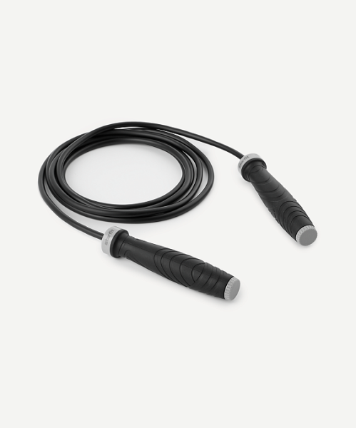 Скакалка StarFit RP-601, ПВХ, длина 3 м, с утяжелителями, черный