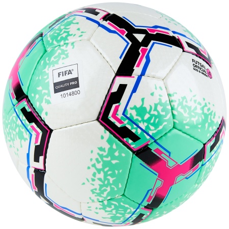 Мяч футзальный Vision Sala+ FS324084, FIFA QualityPro, р. 4, 32 п. PU, 4 подкл.сл, руч.сшив, бел/зел