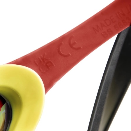 Очки для плавания Arena Cobra Ultra Swipe Mirror 002507-103, золотистые линзы, красный/черный