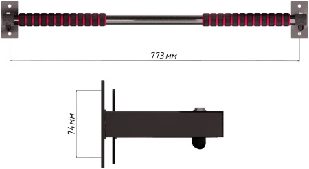Турник наддверный Уралспорт "Турничок", до 150 кг