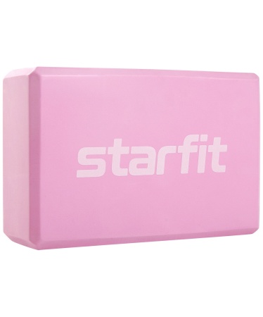 Блок для йоги StarFit YB-200, разм. 22,5 х 15 х 8 см, розовый, ПАРА