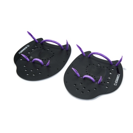 Лопатки для плавания Torres SWP112403BL, черный/фиолетовый, разм. L