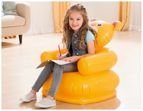 Кресло надувное Intex "Тигр" 68556NP, 65 х 64 x 74 см, от 3 до 8 лет, оранжевый