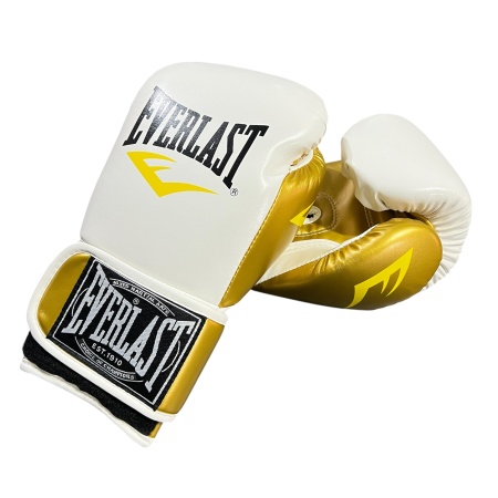 Перчатки для бокса Everlast арт.10237, белый/золотистый