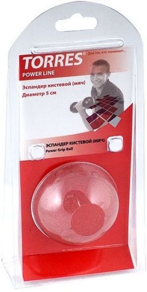 Эспандер кистевой Torres PL0001 "Мяч", 12 кг, 5 см,, оранжевый