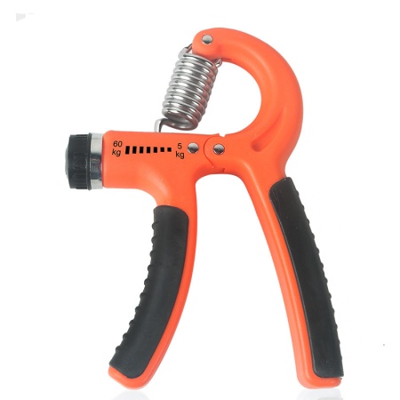 Эспандер кистевой пружинный Hand Grip, регулируемый от 10 до 60 кг, оранжевый