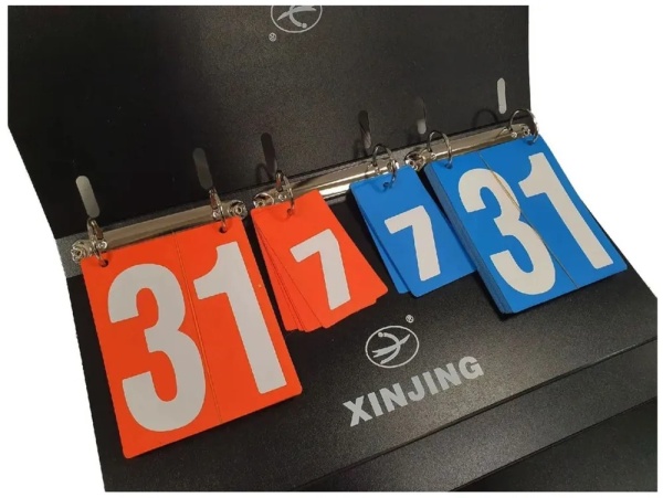 Табло перекидное Jing F501, 4 цифры, 40 х 18 х 3 см, черный