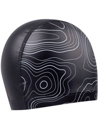 Шапочка для плавания 25Degrees Effect Black 25D22010A, комбинированный, черный