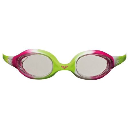 Очки для плавания детские Arena Spider JR 92338-16, прозрачные линзы, белый/салатовый/розовый