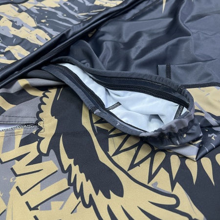 Рашгард 3 в 1 для MMA KZ, рашгард/ лосины/шорты, черный/серый