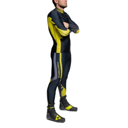 Комбинезон лыжника Fischer Nordic GR8234-101, мужской, черный/желтый