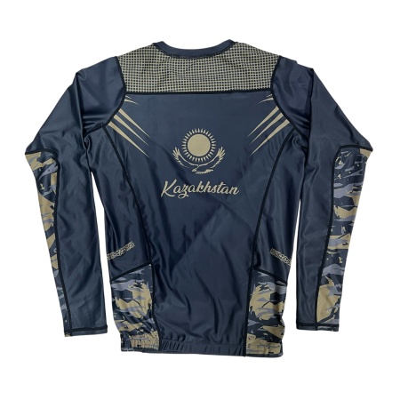 Рашгард 3 в 1 для MMA KZ, рашгард/ лосины/шорты, черный/серый