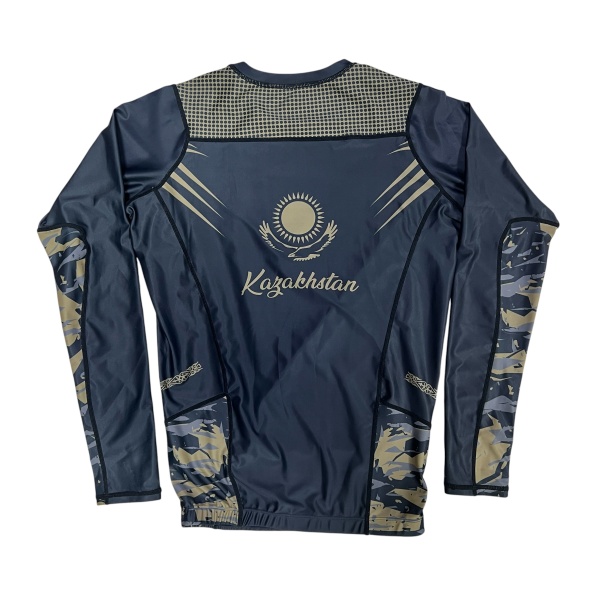 Рашгард 3 в 1 для MMA KZ, рашгард/ лосины/шорты, черный/серый