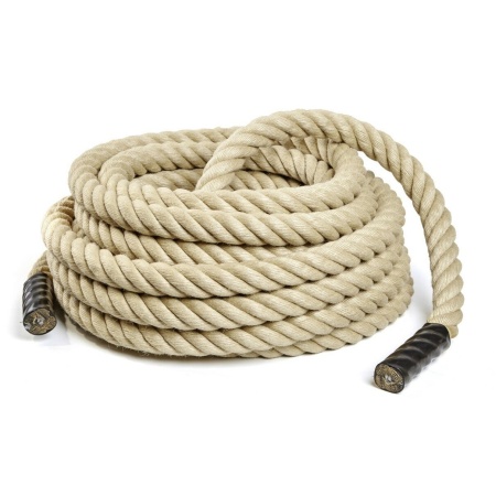 Канат для перетягивания, 12 м, диам. 40 мм, хлопок, белый