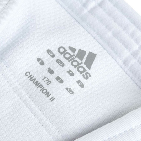 Кимоно для дзюдо Adidas 5523, белый/желтый, разм. 140 см