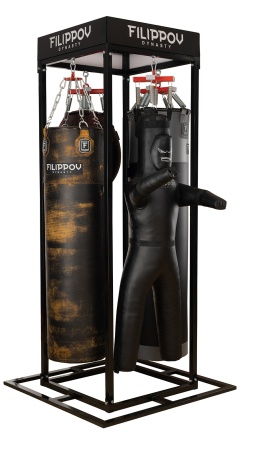 Демонстрационная стойка для боксерских мешков Effort, для 4х шт., 120 х 120 х 210 см, черный