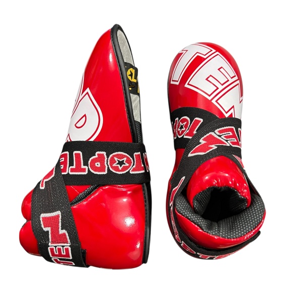 Галоши для кикбоксинга Top Ten арт.209, в сумке, красный